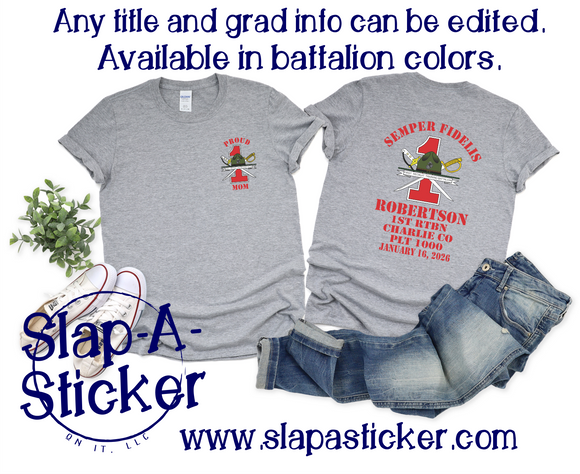 1-16-26 CHARLIE CO - USMC - MCRD SAN DIEGO - PRE-DESIGNED SHIRTS (L-2001 B-2002) - ALL ORDERS SHIP 3 WEEKS FROM ORDER DATE