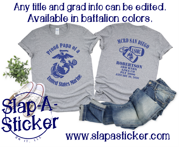 1-30-26 LIMA CO - USMC - MCRD SAN DIEGO - PRE-DESIGNED SHIRTS (F-9 B-318)   - ALL ORDERS SHIP 3 WEEKS FROM ORDER DATE