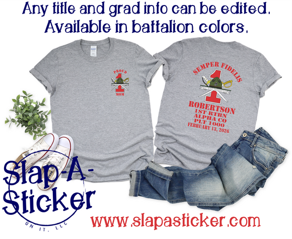 2-13-26 ALPHA CO - USMC - MCRD PARRIS ISLAND - PRE-DESIGNED SHIRTS (L-2001 B-2002) - ALL ORDERS SHIP 3 WEEKS FROM ORDER DATE