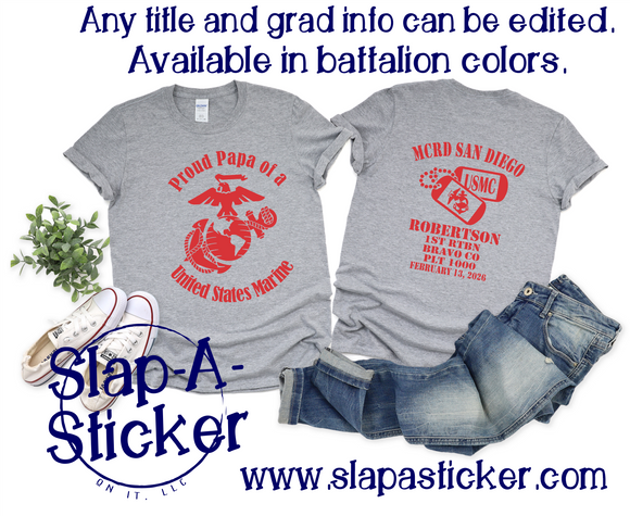 2-13-26 BRAVO CO - USMC - MCRD SAN DIEGO - PRE-DESIGNED SHIRTS (F-9 B-318) - ALL ORDERS SHIP 3 WEEKS FROM ORDER DATE