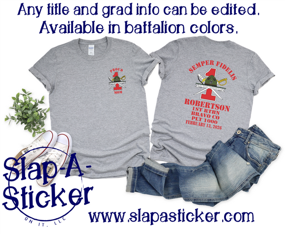 2-13-26 BRAVO CO - USMC - MCRD SAN DIEGO - PRE-DESIGNED SHIRTS (L-2001 B-2002) - ALL ORDERS SHIP 3 WEEKS FROM ORDER DATE