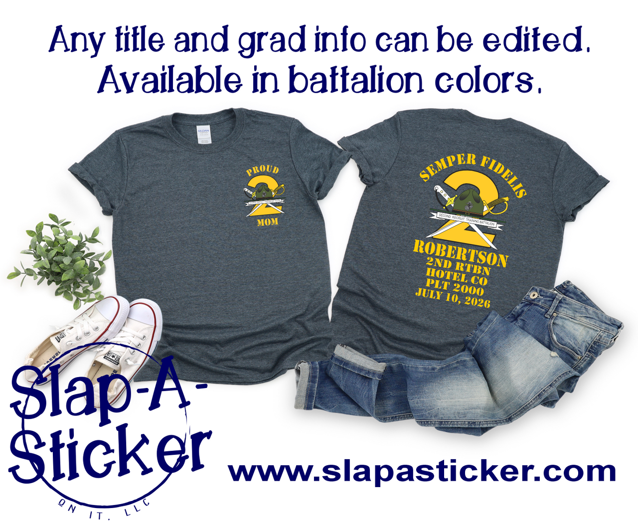 7-10-26 HOTEL CO - USMC - MCRD PARRIS ISLAND - PRE-DESIGNED SHIRTS (L-2001 B-2002) - ALL ORDERS SHIP 3 WEEKS FROM ORDER DATE