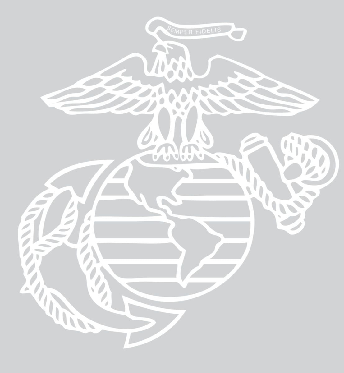 Car Decal Large  - Eagle Globe and Anchor