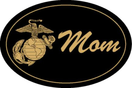 Magnet - USMC - Oval Magnet - Marine EGA Mom