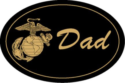 Magnet - USMC - Oval Magnet - Marine EGA DAD