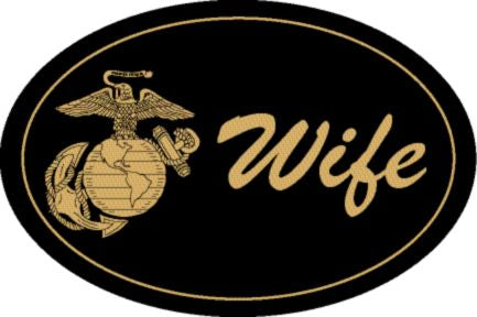 Magnet - USMC - Oval Magnet - Marine EGA Wife