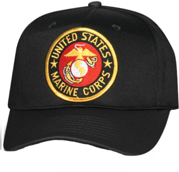 USMC Crest Round Patch Ball Cap