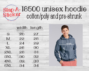 CLEARANCE - 18500 Hoodie - GRAPHITE HEATHER - SMALL  - 2 designs included