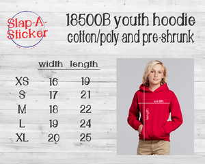 18500B Youth Hoodded Sweatshirt Hoodie - DESIGN YOUR OWN - Includes 2 designs of your choice! - INSURED AGAINST GRAD DATE CHANGES