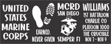 DIY CRUCIBLE LANTERN STICKERS - MCRD PARRIS ISLAND OR MCRD SAN DIEGO - FREE PERSONALIZATION - THESE WILL SHIP WITHIN 2 WEEKS IF ORDERED WITHOUT SHIRTS.  IF ORDERED WITH SHIRTS, THEY WILL SHIP IN 3 WEEKS.  PLEASE ALLOW 3-5 DAYS FOR TRANSIT.