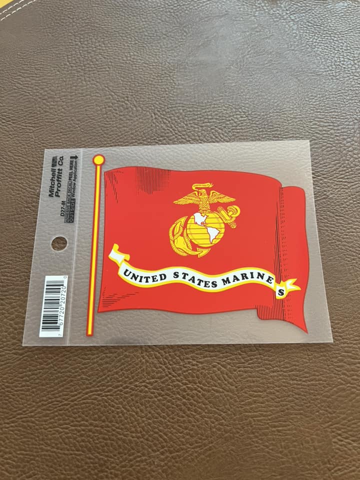 Car Sticker- USMC Flag