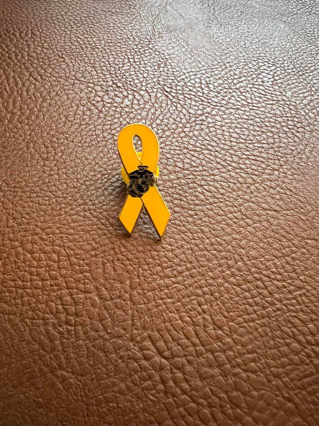 Deplotment Ribbons Pin - Yellow Deployment Ribbon USMC