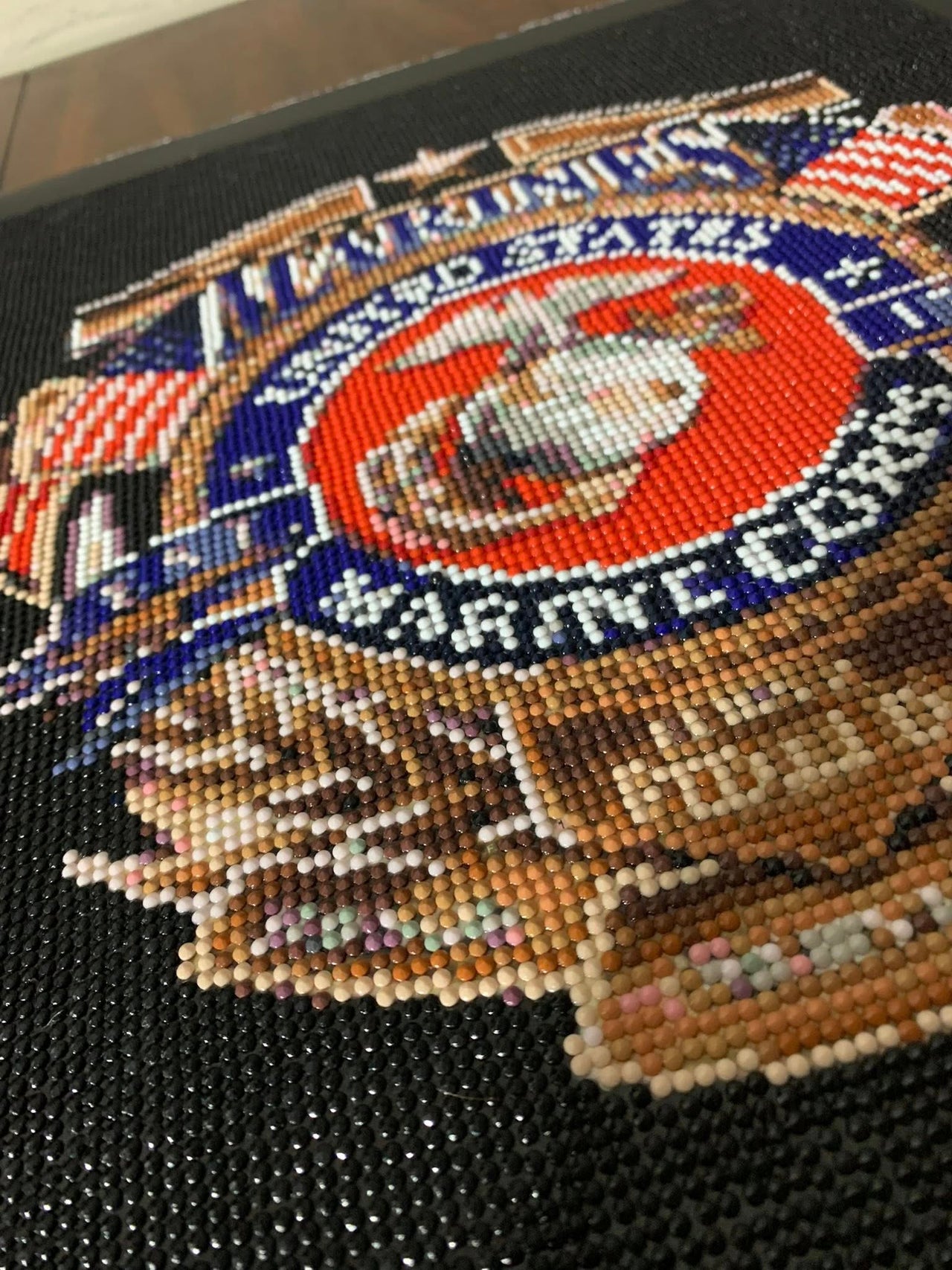 USMC Bead Art - Handmade - Approx:13"X17" AVAILABLE TO SHIP NOW