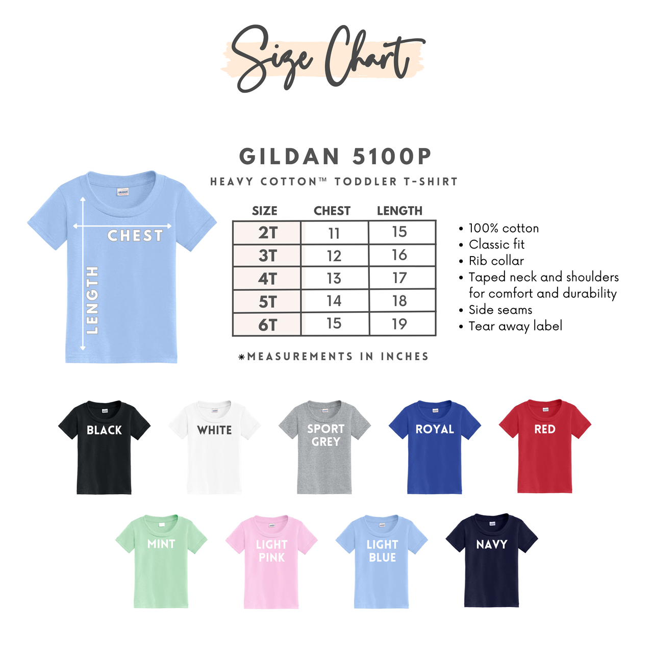 GILDAN 5100P Toddler Tee - BUILD YOUR OWN SHIRT