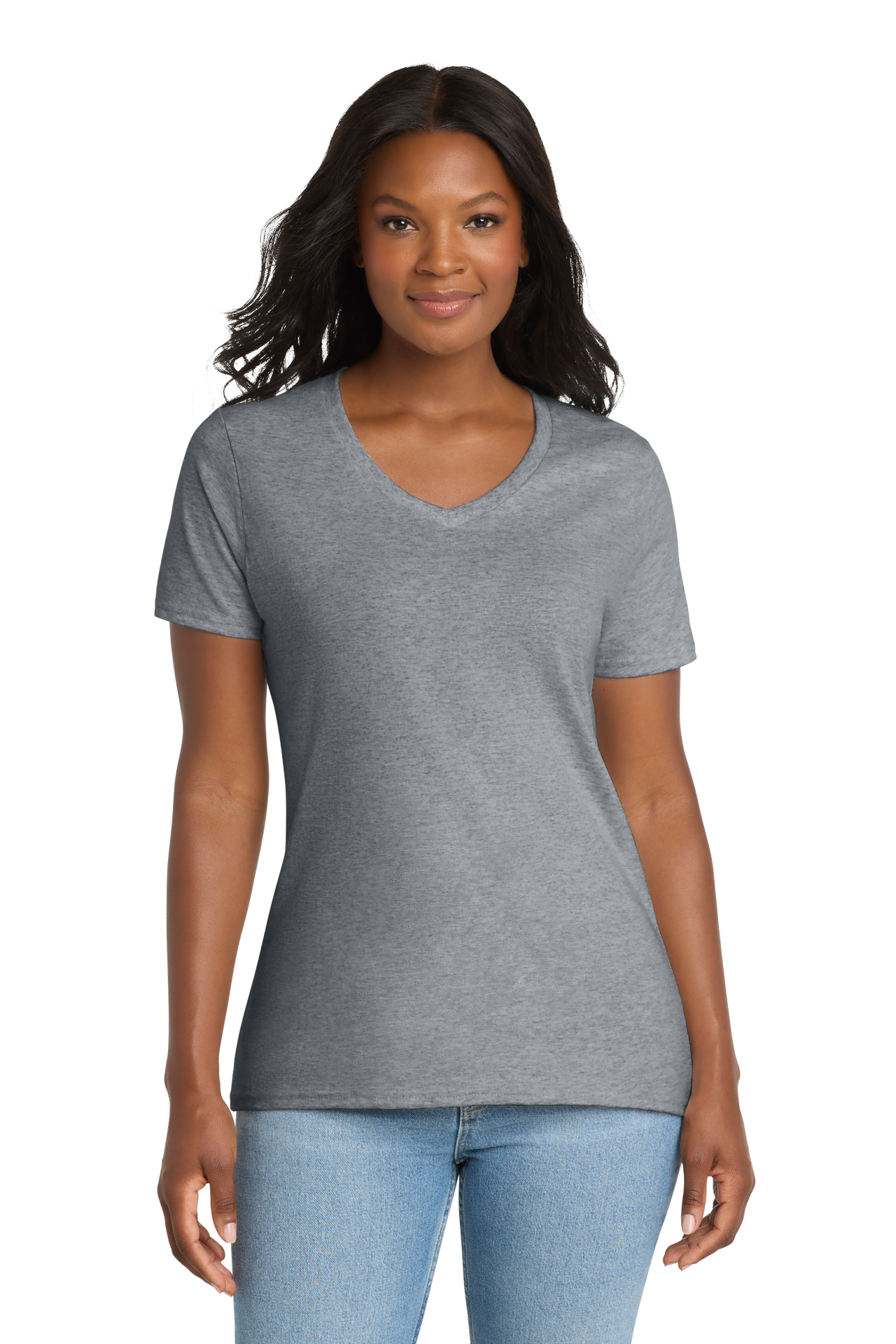 PORT & CO Core Cotton LADIES V-NECK TEE (LPC54V) - BUILD YOUR OWN SHIRT