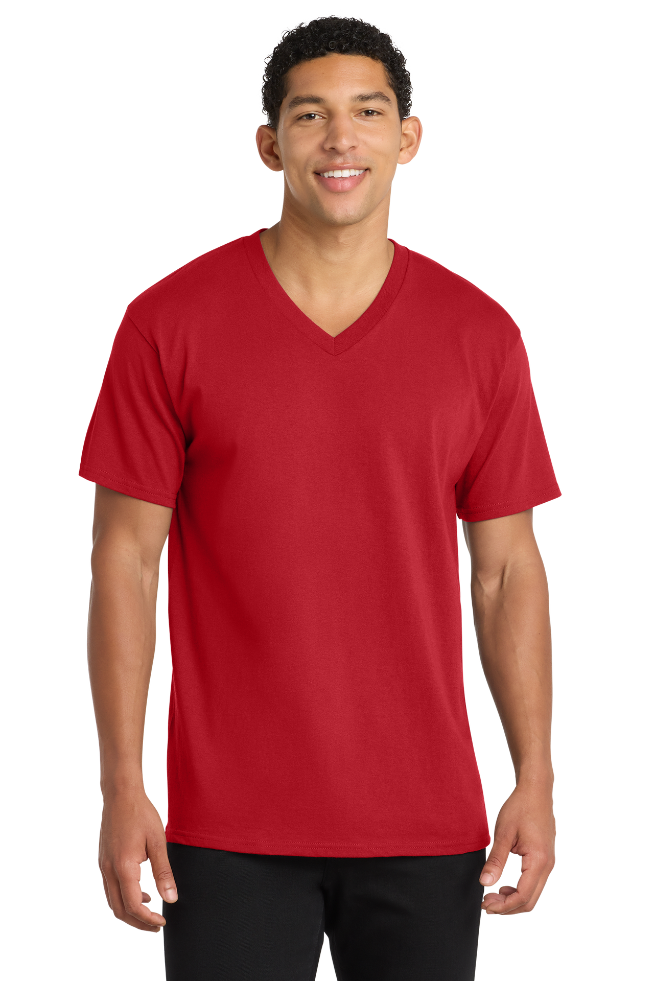 PORT & CO Core Cotton UNISEX V-NECK TEE (PC54V)