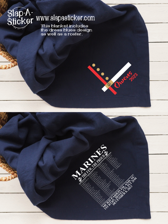 USMC COMPANY ROSTER BLANKET - Please do not order until after the crucible!