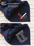 USMC Dress Blues Themed Roster Blanket - PLEASE DO NOT ORDER THIS ITEM WITH GRAD SHIRTS.  IT WILL SHIP AFTER GRADUATION.