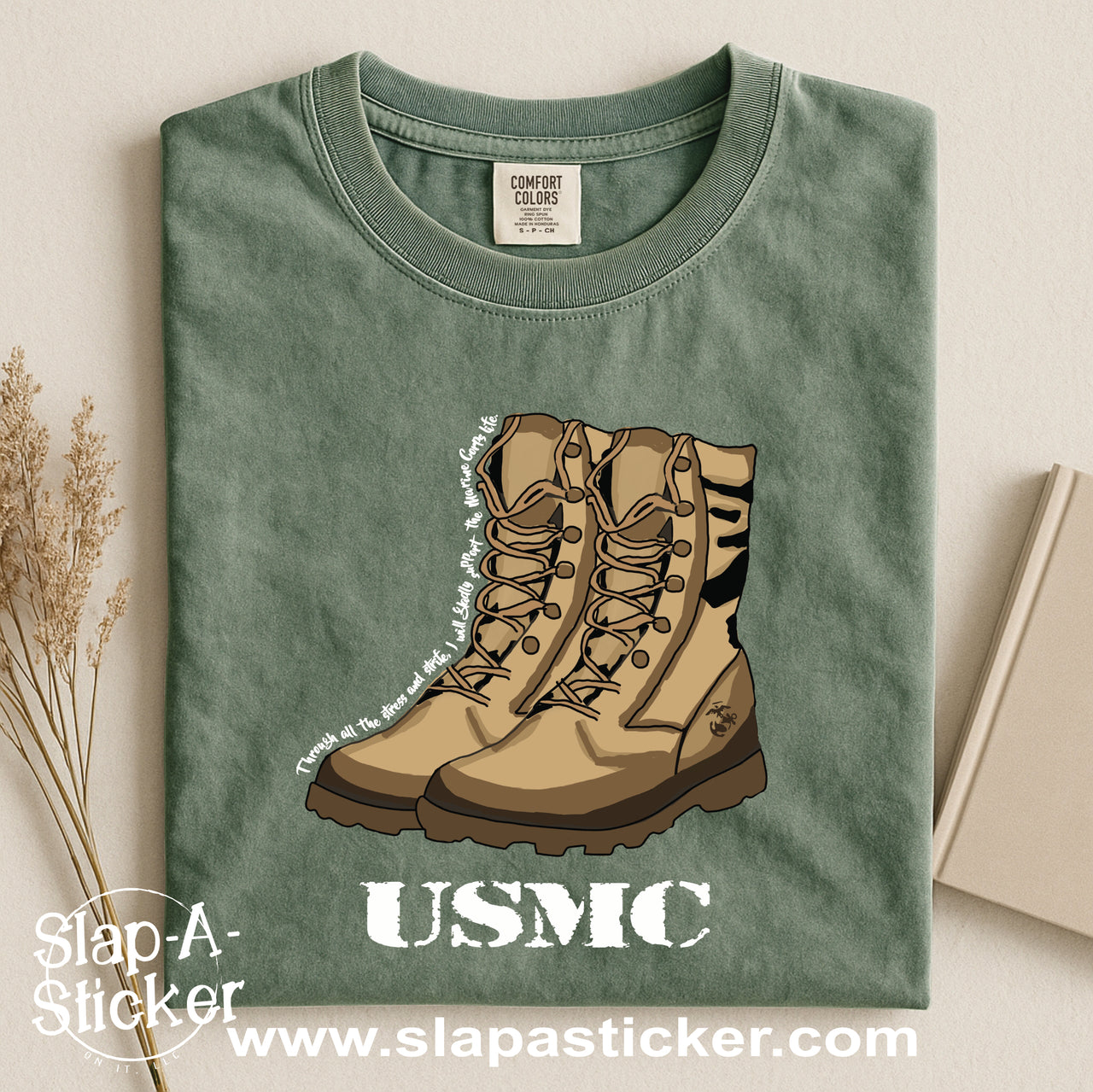 THROUGH ALL THE STRESS AND STRIFE - SLAP-A-STICKER ON IT - COMFORT COLORS -  1717 TEE