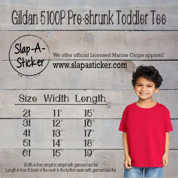 DESIGN YOUR OWN SHIRT - Gildan TODDLER Tee 5100P Medium Weight Pre-shrunk - Insurance against grad date changes included!