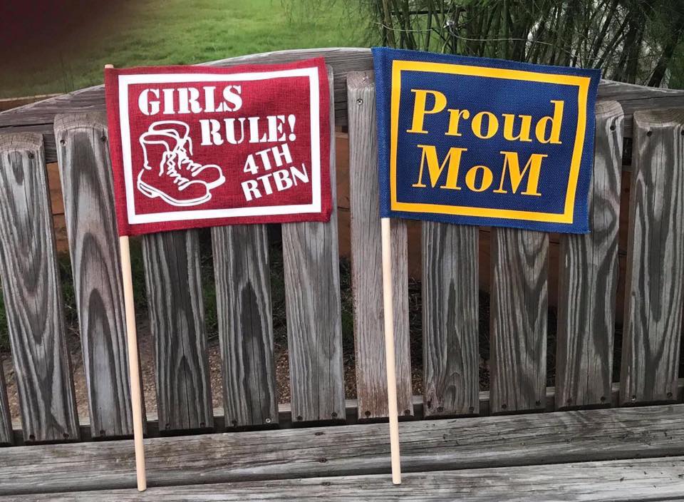 PERSONALIZED CRUCIBLE TABLE - MOTIVATIONAL RUN FLAG