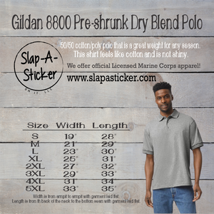 DESIGN YOUR OWN SHIRT - Gildan Unisex Golf Shirt 8800 Dry Blend Pre-shrunk - Insurance against grad date changes included!