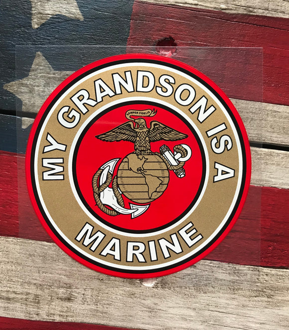 My Grandson is a Marine sticker